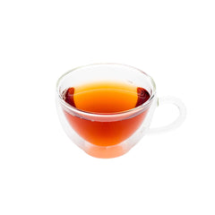 Forma Professional 6 oz Round Glass Cafe Cup - Double Wall, with Handle - 3 1/2