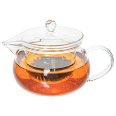 Forma 17 oz Round Glass Teapot - Double Wall - 5 1/4