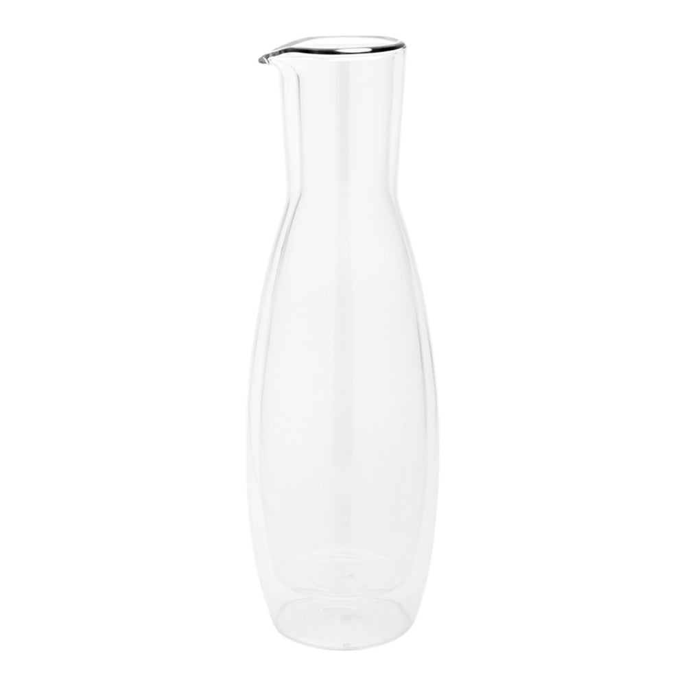Forma Professional 30 oz Round Glass Wine and Water Carafe - Double Wall - 4" x 4" x 11 1/2" - 1 count box