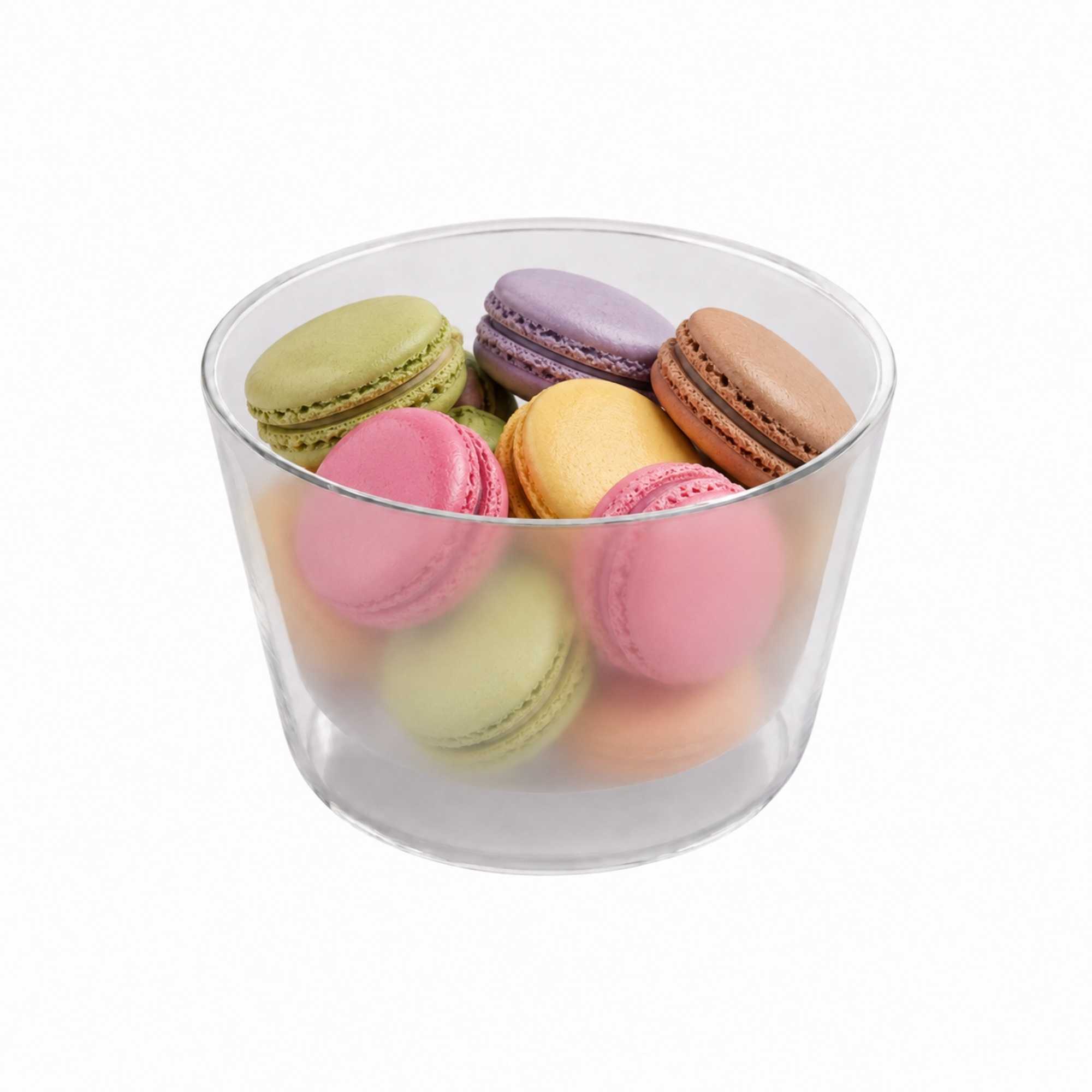 Forma Professional 25 oz Round Frosted Glass Lufthansa Bowl - Double Wall, Deep - 5 1/2" x 5 1/2" x 3 1/2" - 10 count box