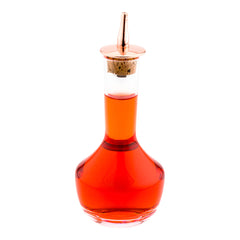 Bar Lux 4 oz Glass Modern Style Bitters Bottle - Copper-Plated Dasher - 5 3/4