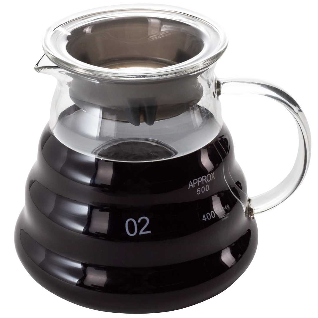 Restpresso 22 oz Round Clear Glass Range Coffee Server / Carafe - 3 40/4" x 3 1/4" x 4" - 40 count box