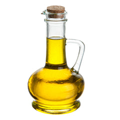 RW Base 8 oz Glass Elegant Olive Oil Dispenser - with Cork Lid - 3 1/2