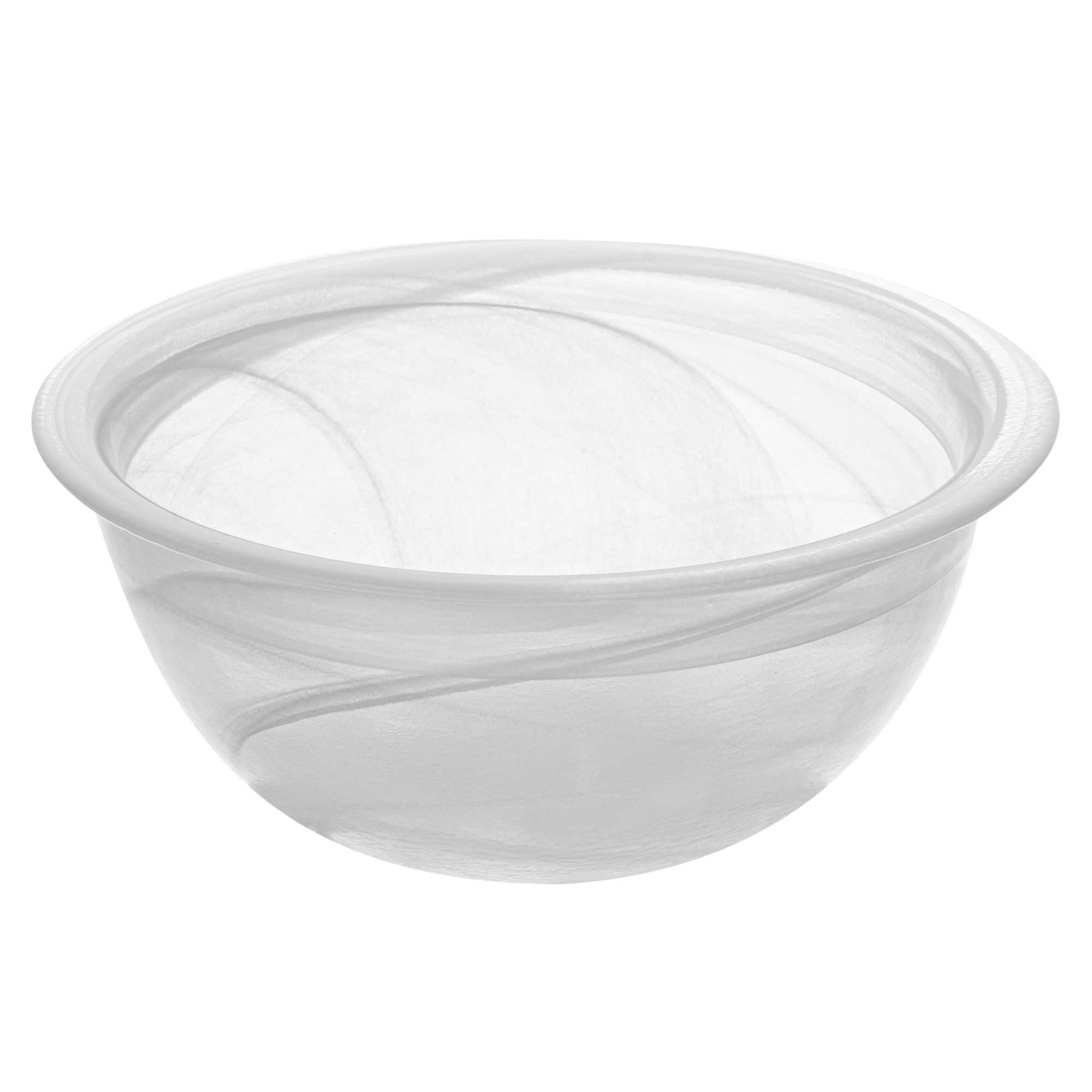 Vetri 16 oz Round White Glass Solar Bowl - 6" x 6" x 2 1/2" - 6 count box