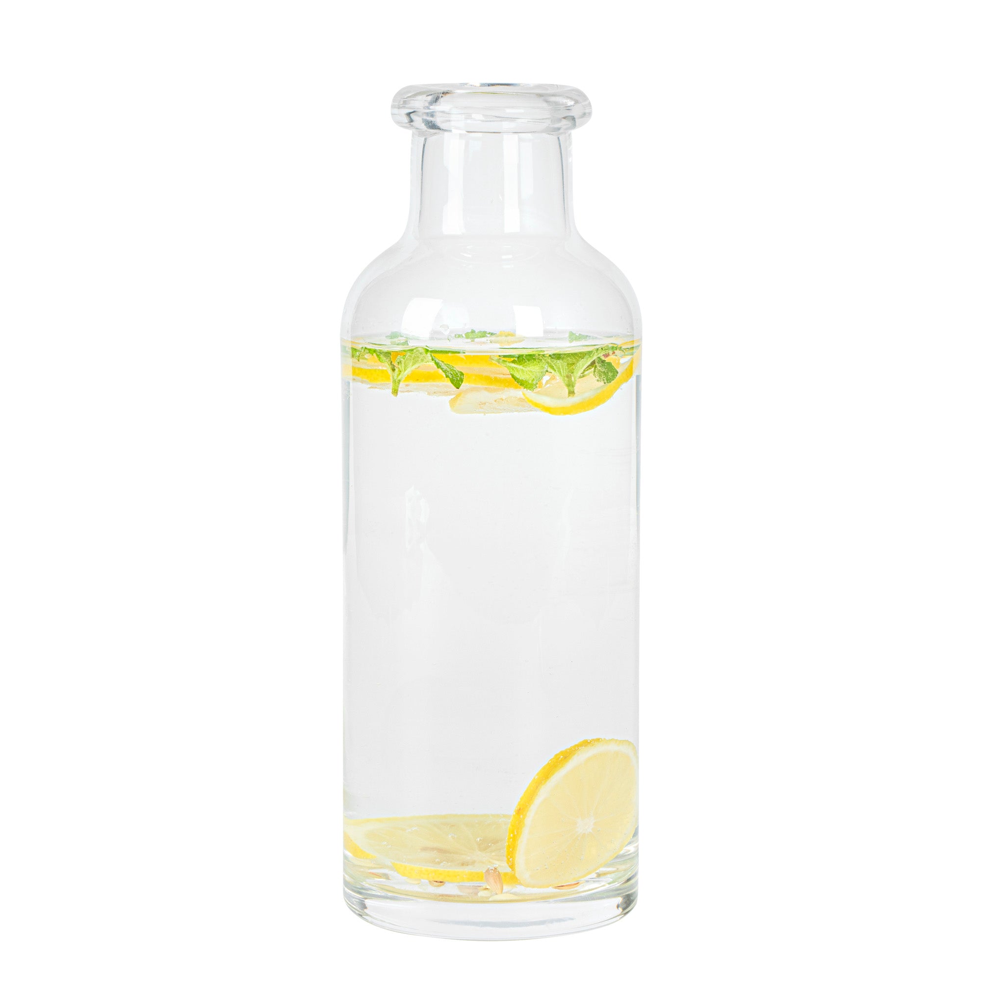 Vetri 40 oz Glass Water Bottle - 3 1/2" x 3 1/2" x 9 3/4" - 6 count box