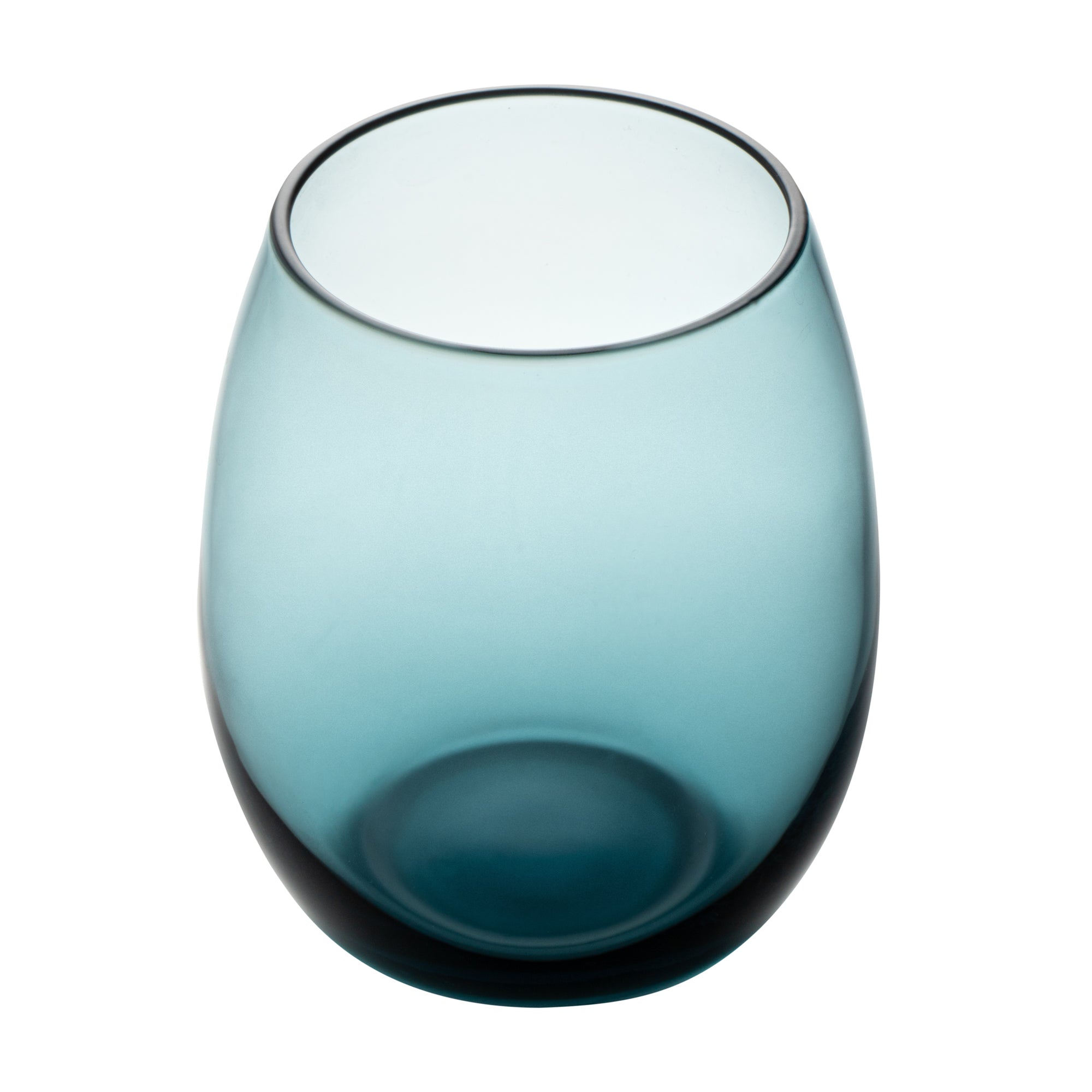 Vetri 15 oz Blue Stemless Wine Glass - 3 3/4" x 3 3/4" x 4 1/4" - 6 count box