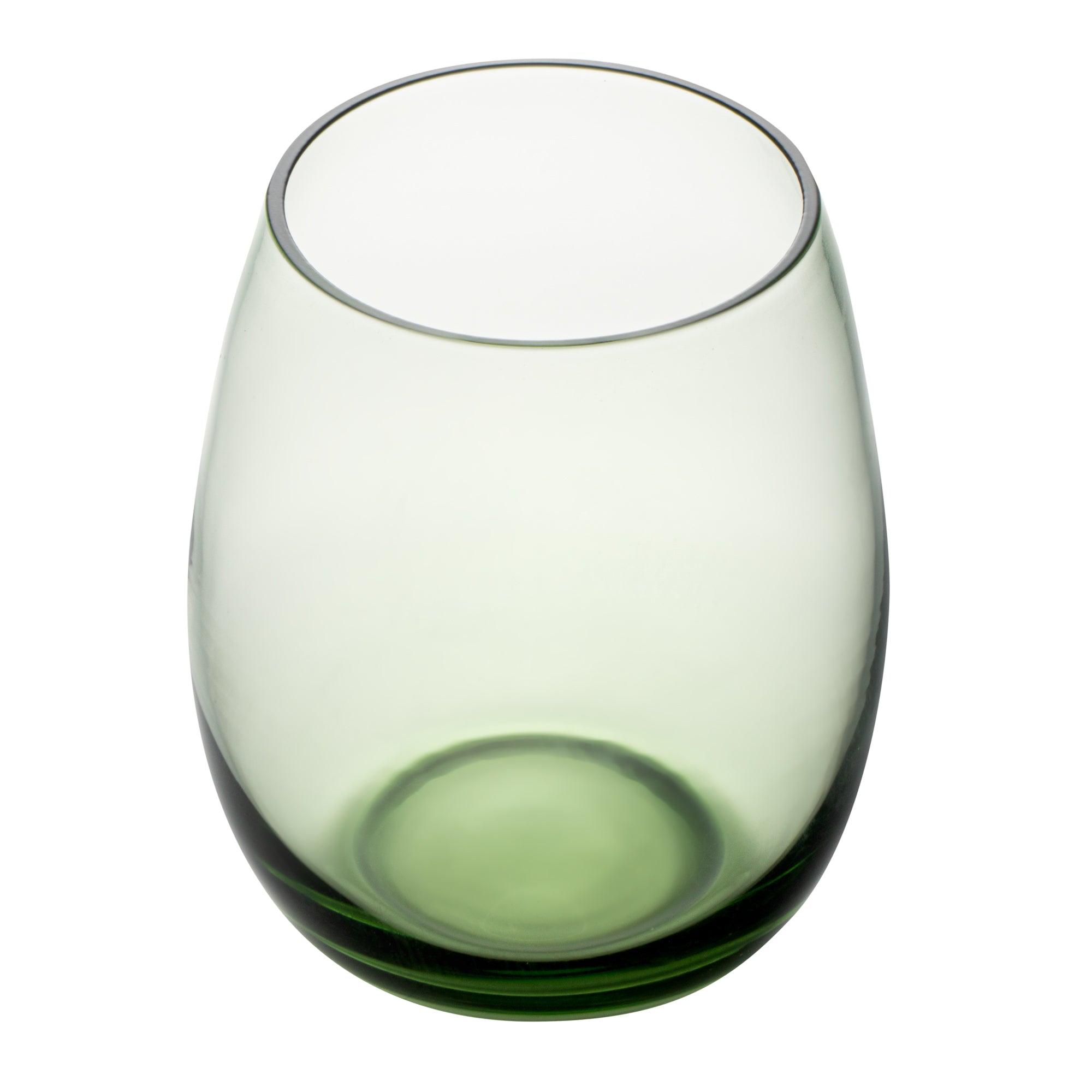 Vetri 15 oz Green Stemless Wine Glass - 3 3/4" x 3 3/4" x 4 1/4" - 6 count box