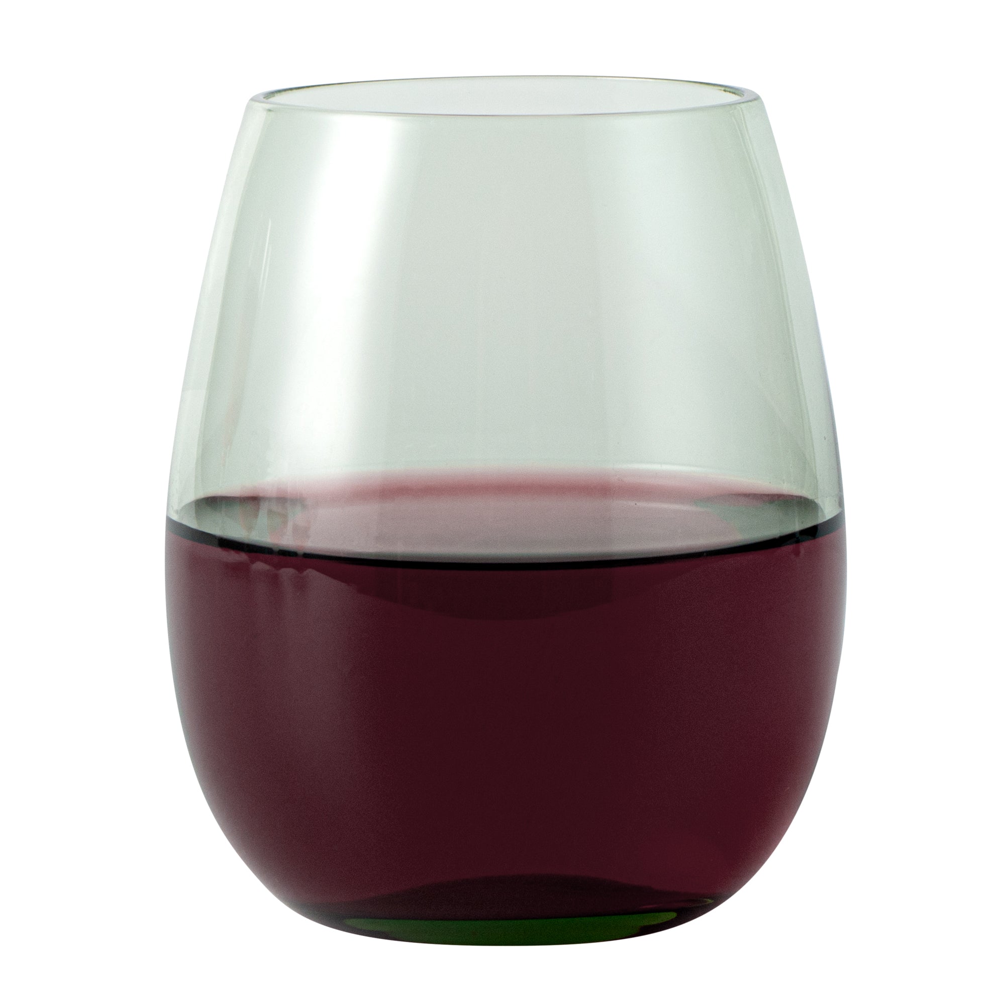 Vetri 15 oz Green Stemless Wine Glass - 3 3/4" x 3 3/4" x 4 1/4" - 6 count box