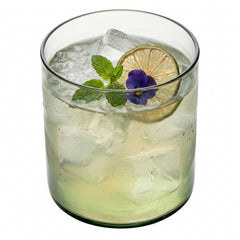 Vetri 10 oz Green Rocks / Old Fashioned Glass - 3 1/4