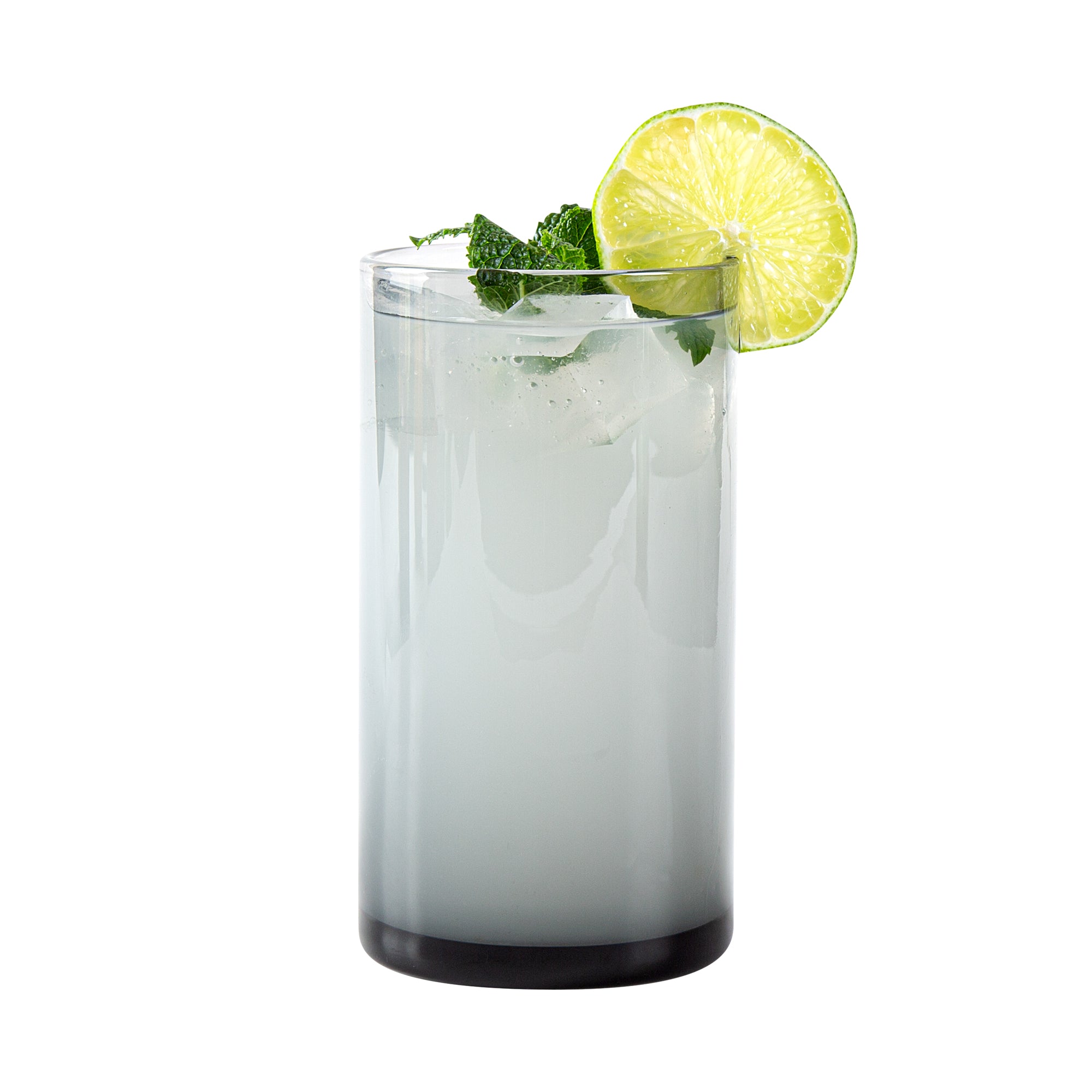 Vetri 16 oz Gray Beverage Glass - 3" x 3" x 5 1/2" - 6 count box