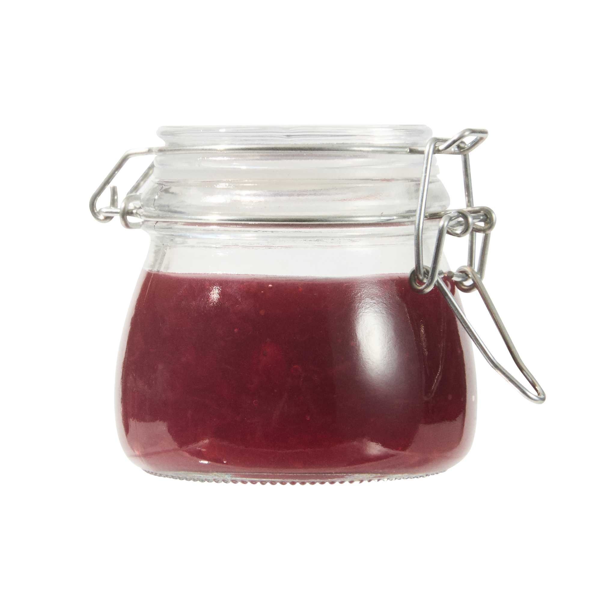 Vetri 5 oz Hinge Top Clear Glass Storage Jar - 4 count box