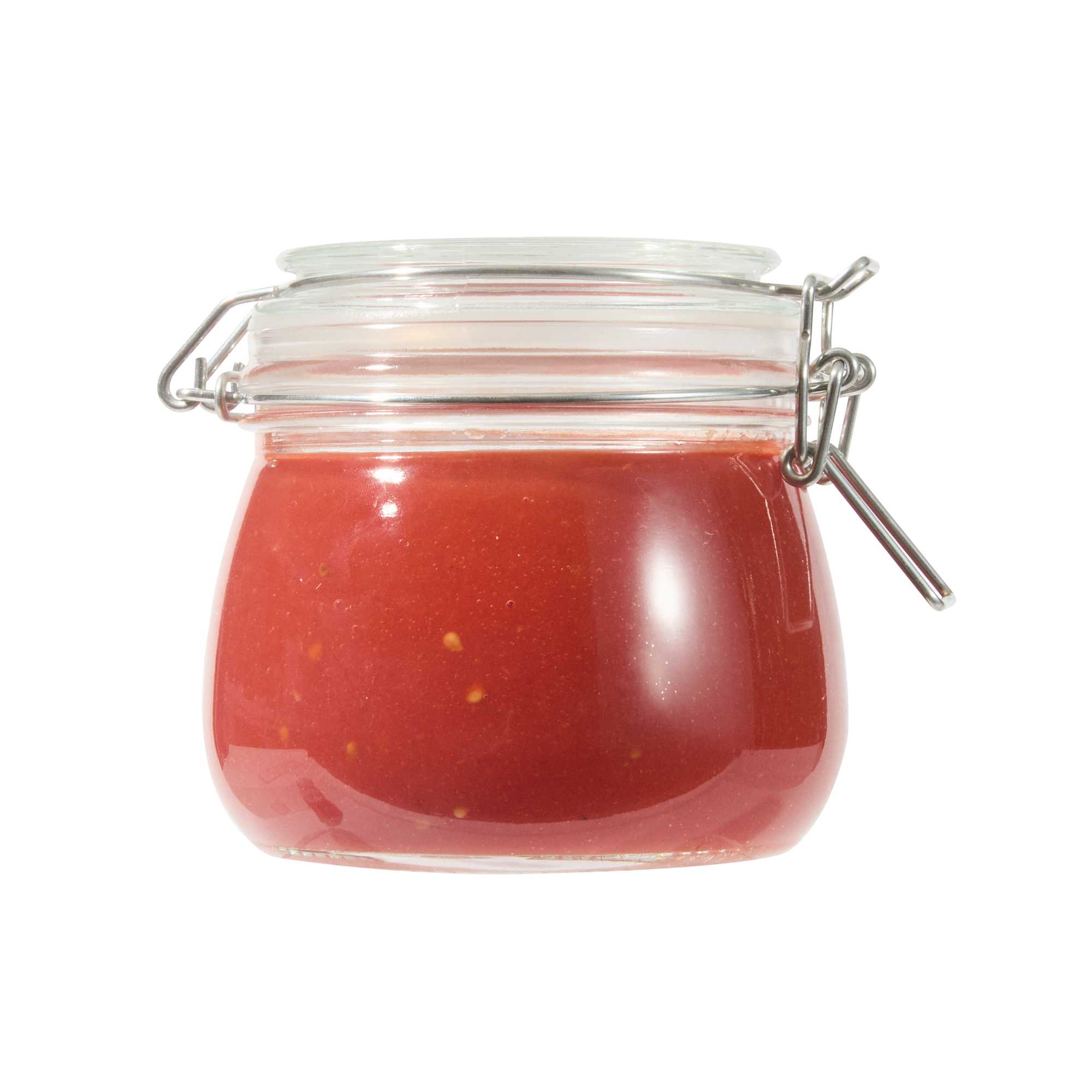 Vetri 18 oz Hinge Top Clear Glass Storage Jar - 4 count box