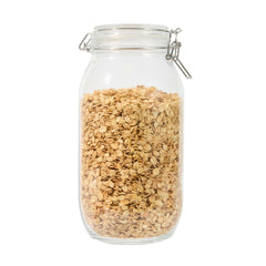 Vetri 74 oz Hinge Top Clear Glass Storage Jar - 12 count box