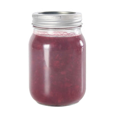 Vetri 16 oz Pint Regular Mouth Glass Canning / Mason Jar - with Silver Metal Lid and Band - 10 count box