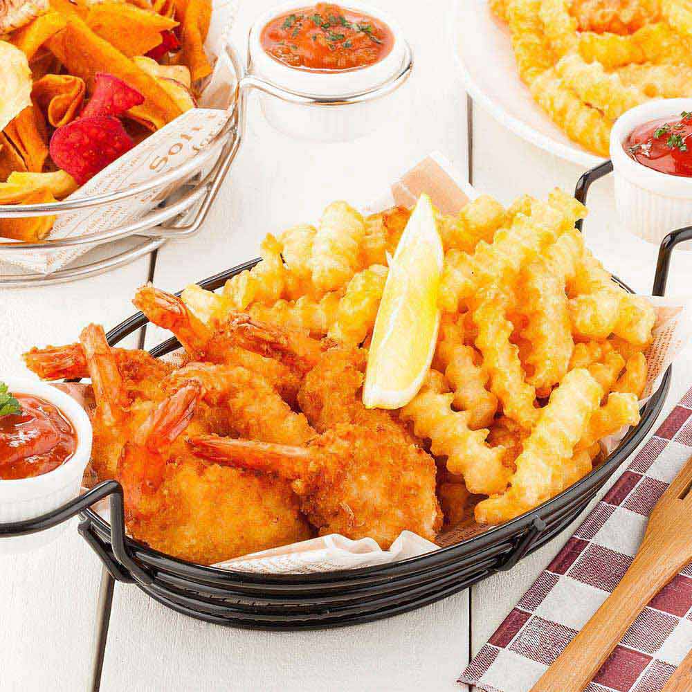 Met Lux Oval Black Iron Entree Basket - Double Dipping Sauce Holder - 13" x 6" x 2 1/4" - 1 count box