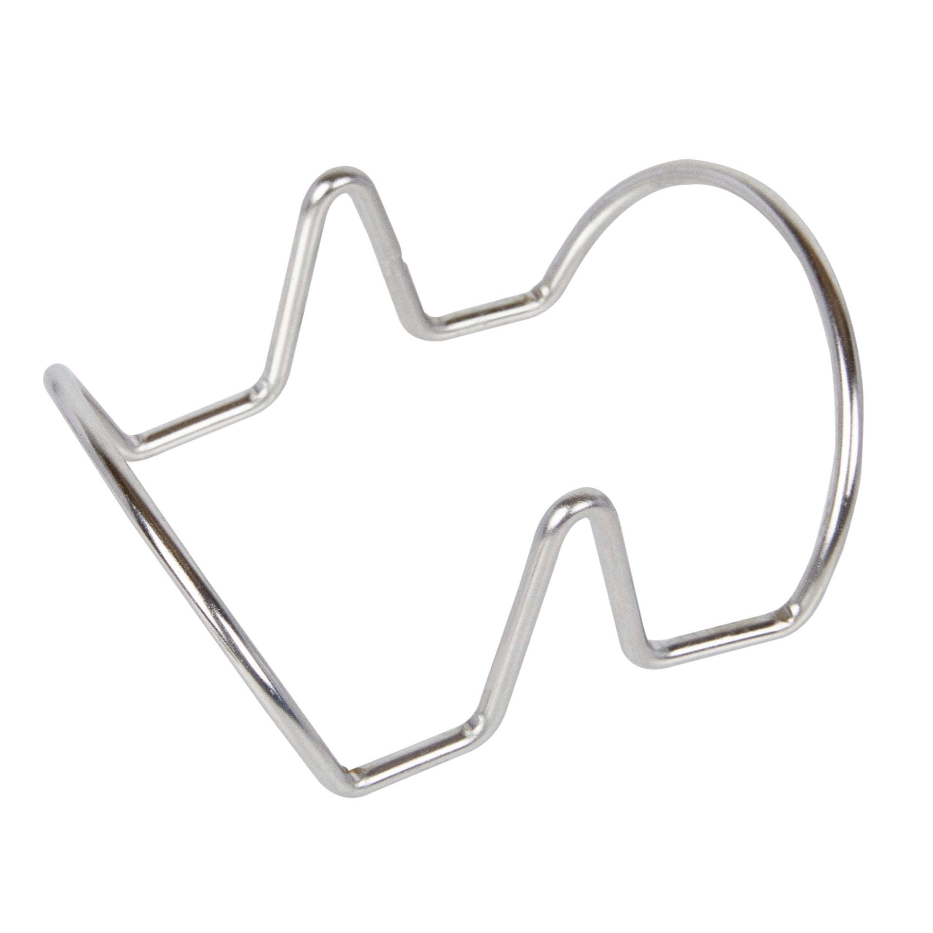 Met Lux Rectangle Silver Stainless Steel Duo Taco Rack Stand - 2 Tacos - 4 1/4" x 3 1/4" x 1 1/2" - 1 count box