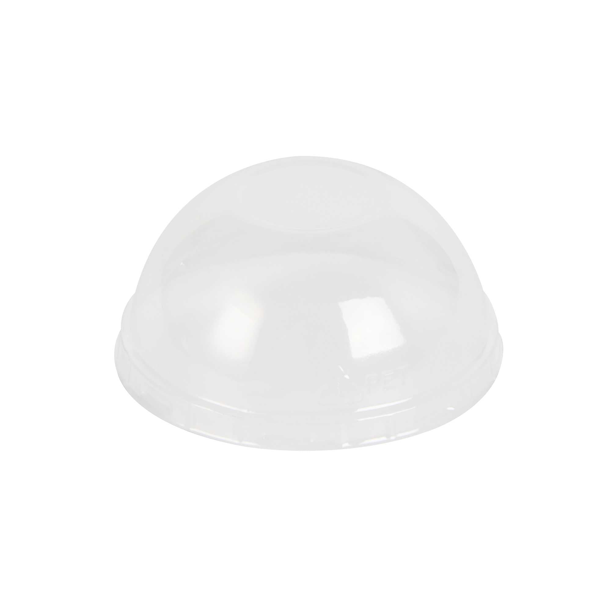 Foil Lux Round Clear Plastic Dome Lid - Fits 4 oz Aluminum Baking Cup - 3 1/2" x 3 1/2" x 1 1/2" - 100 count box