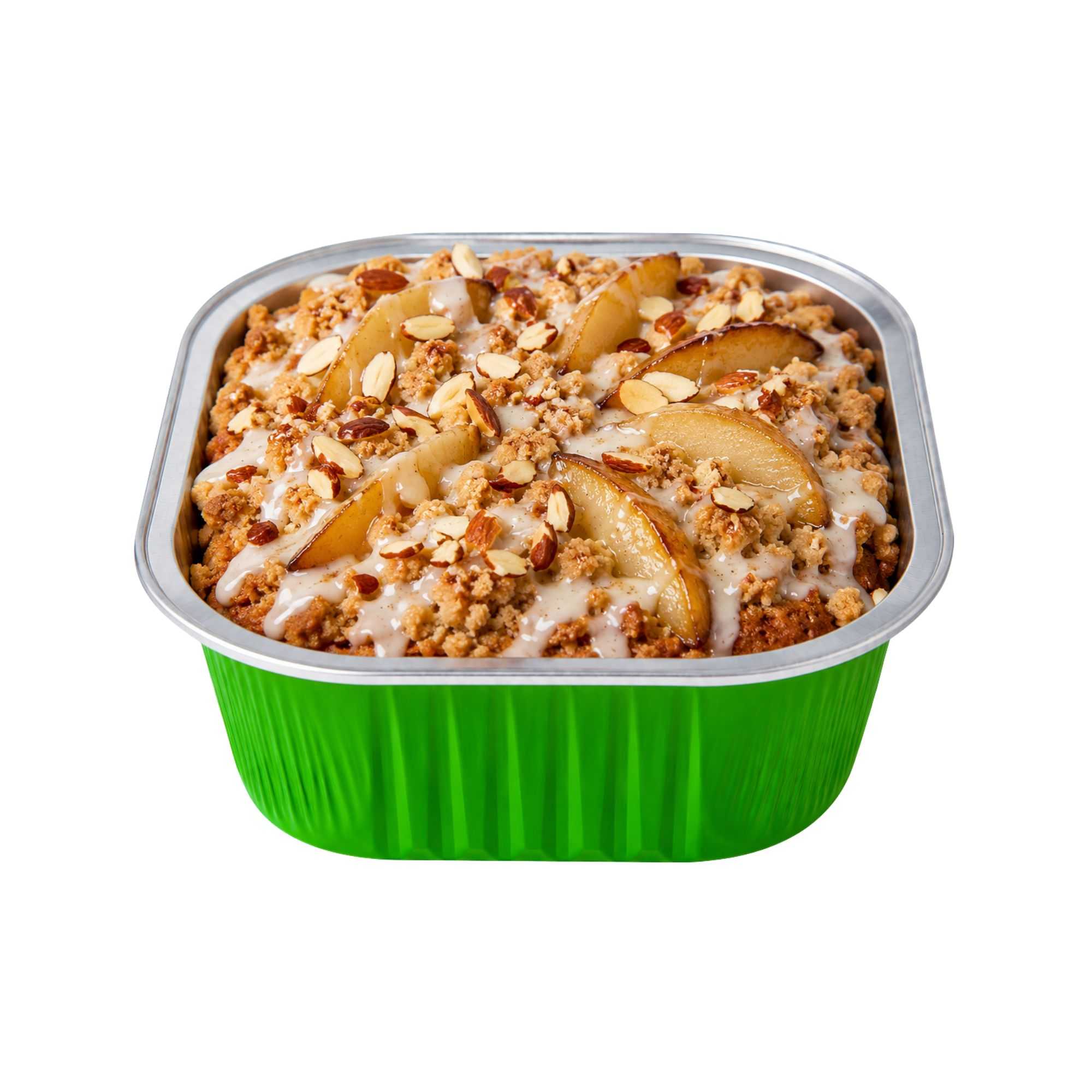 Foil Lux 10 oz Square Lime Green Aluminum Baking Cup - 4 1/4" x 4 1/4" x 1 1/2" - 100 count box