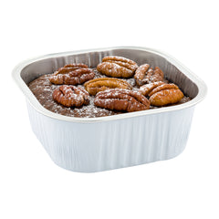 10 oz Square White Aluminum Baking Cup - Lids Available - 4 1/4