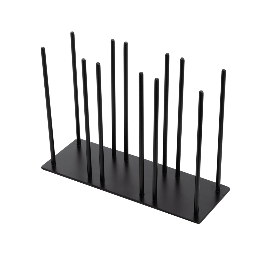 Chef 101 Black Iron Horizontal Portion Cup / Lid Organizer - 3 Section - 8 1/4" x 3" x 6" - 1 count box