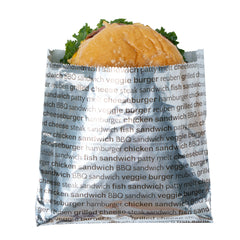Bag Tek Paper Printed Burger Foil Bag - 6