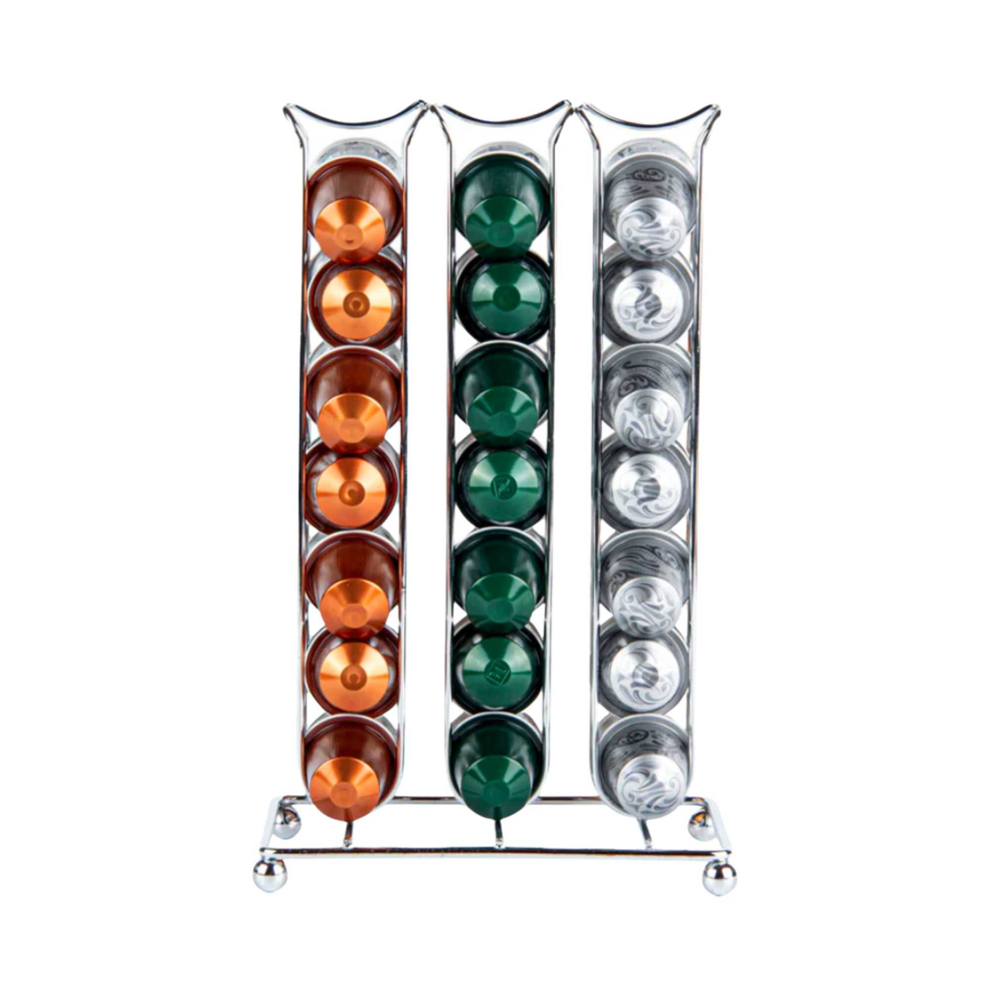 Restpresso Iron Coffee Pod / Capsule Holder - Holds 42 Nespresso Capsules - 6 1/2" x 3 3/4" x 10 1/2" - 1 count box