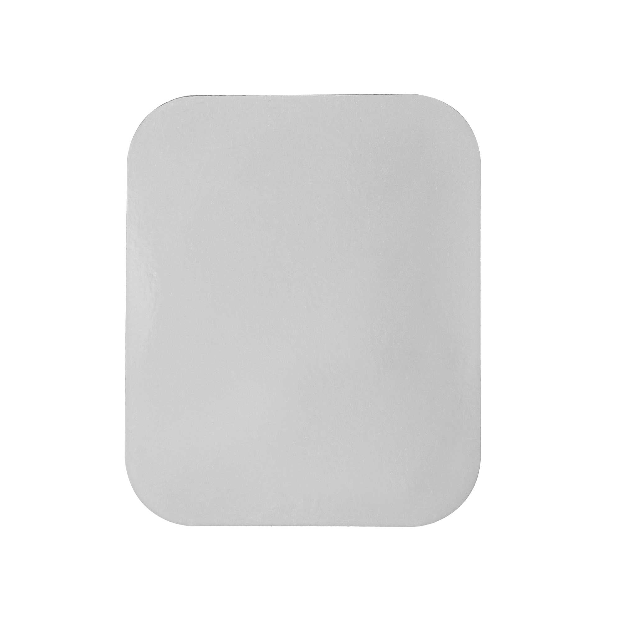 Foil Lux Oblong White Foil-Laminated Board Lid - Fits 1 lb Container - 100 count box