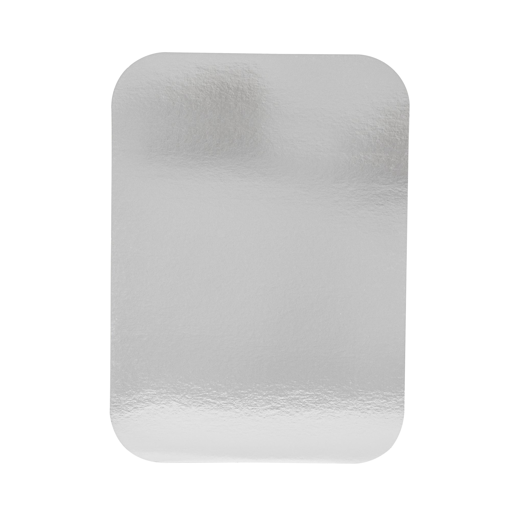 Foil Lux Oblong White Foil-Laminated Board Lid - Fits 1 1/2 lb Container - 100 count box