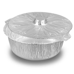 Foil Lux 6 qt Aluminum Foil Pot - with Lid - 13 1/2
