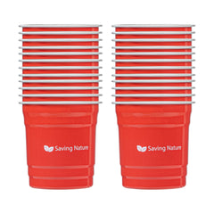 Saving Nature 10 oz Red Aluminum Drinking Cup - 3 1/2