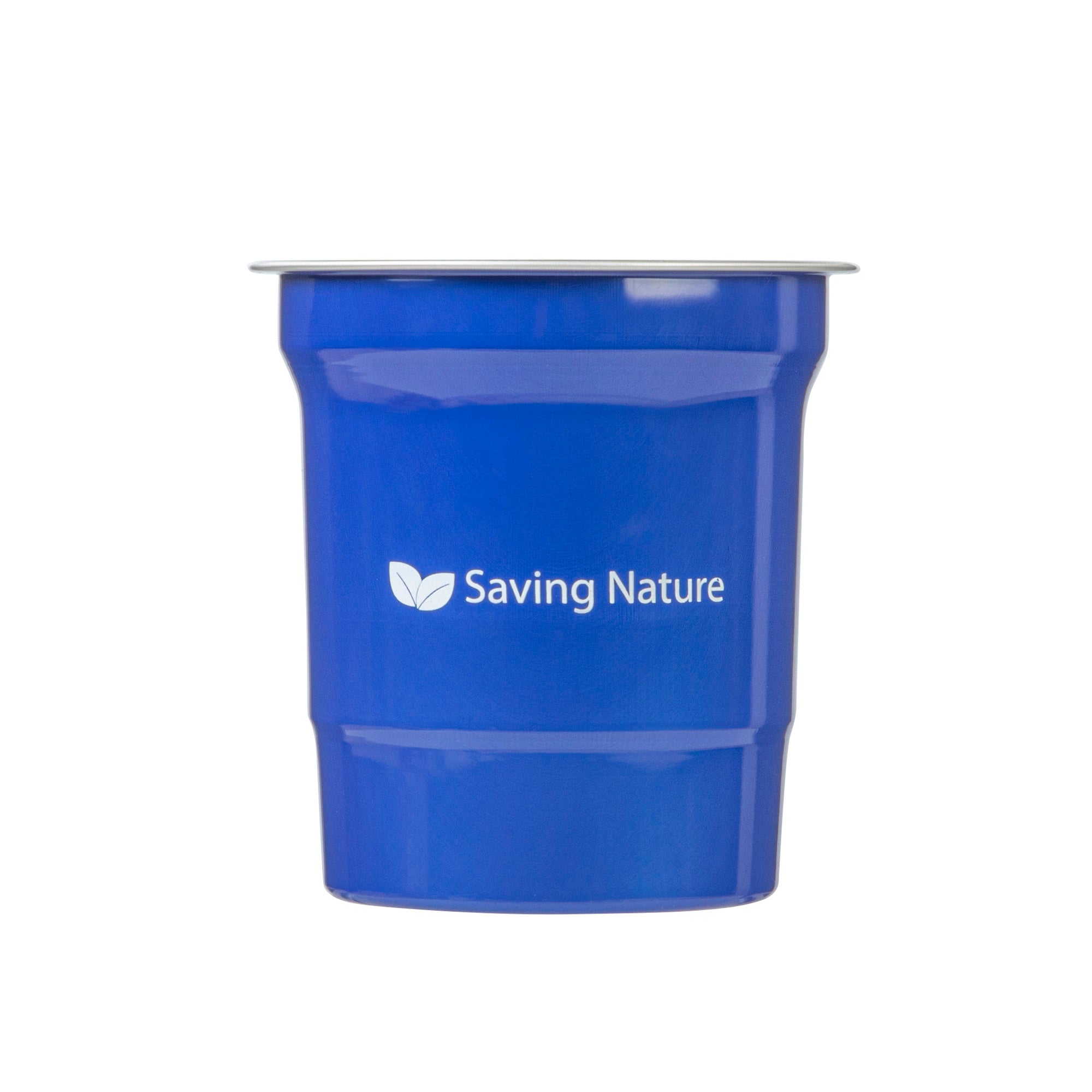 Saving Nature 16 oz Blue Aluminum Drinking Cup - 3 3/4" x 3 3/4" x 4" - 10 count box