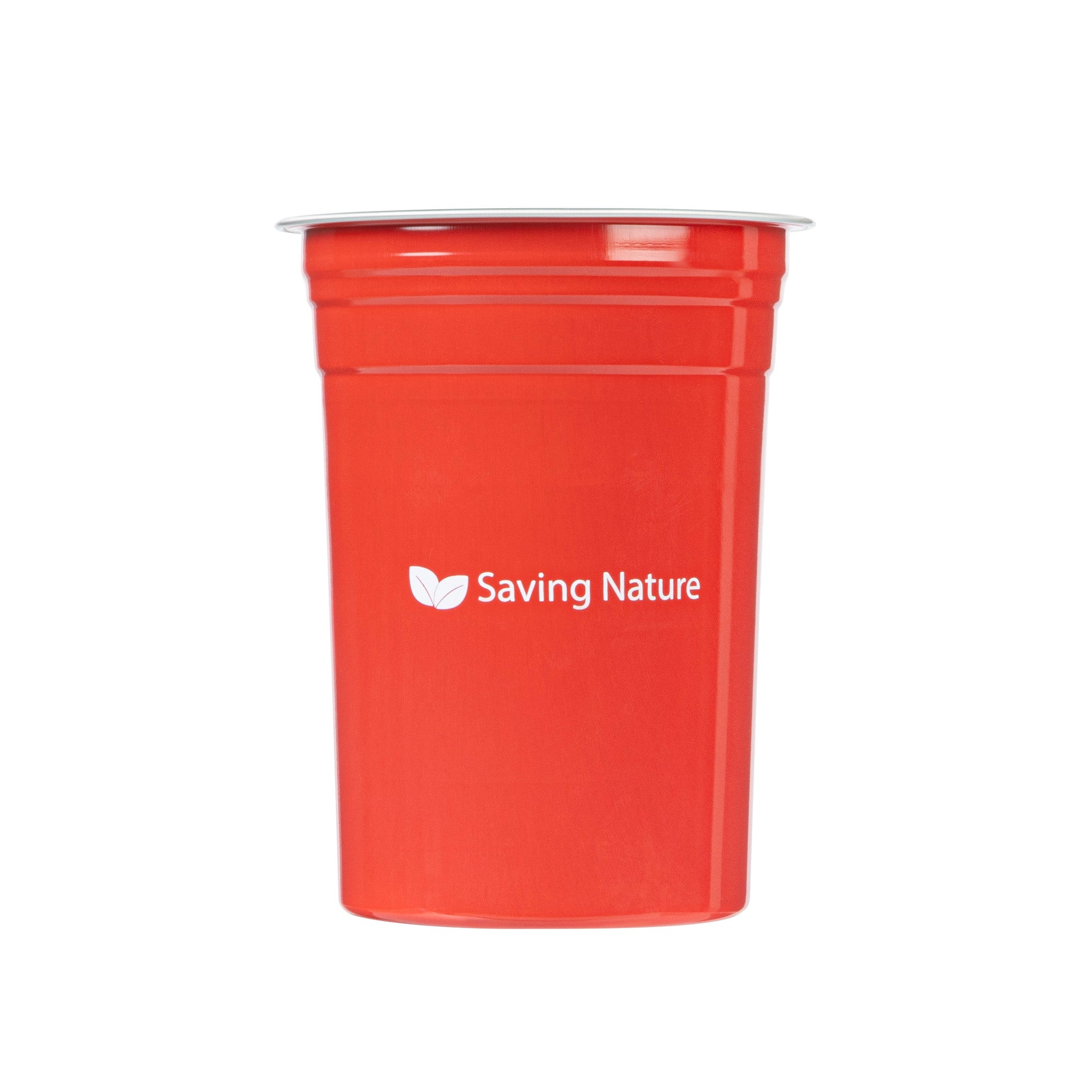 Saving Nature 20 oz Red Aluminum Drinking Cup - 3 3/4" x 3 3/4" x 5" - 10 count box