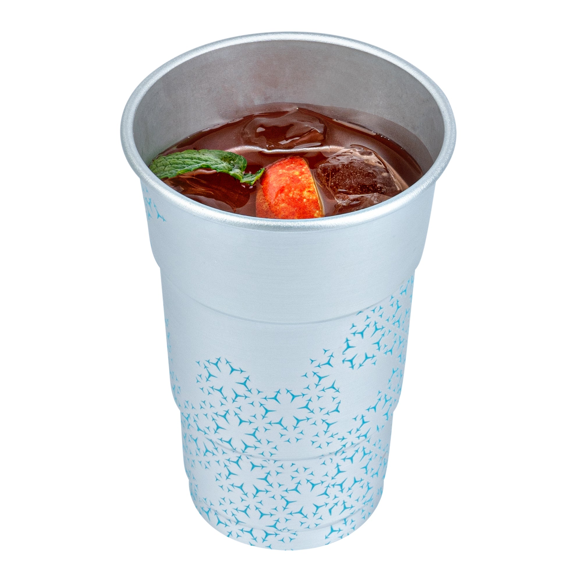 Saving Nature 20 oz Aluminum Color Changing Drinking Cup - 3 1/2'' x 3 1/2'' x 5 1/2'' - 4 count box