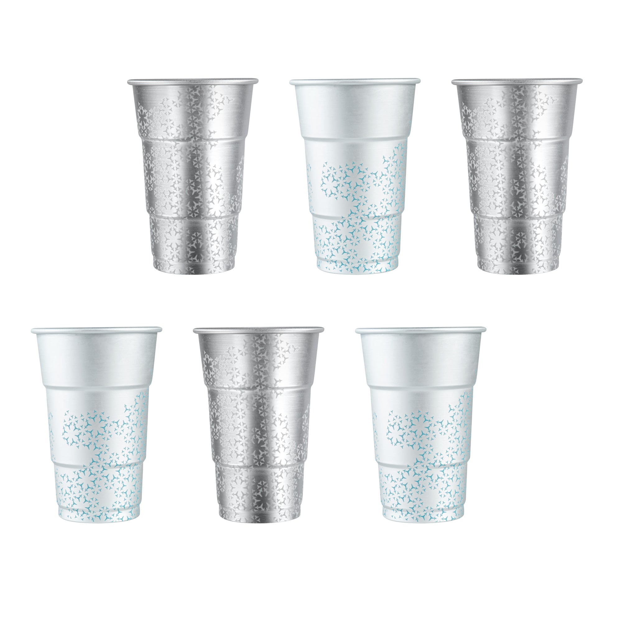 Saving Nature 20 oz Aluminum Color Changing Drinking Cup - 3 1/2'' x 3 1/2'' x 5 1/2'' - 4 count box