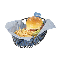 Met Lux Oval Black Wire Basket - 10