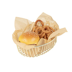 Met Lux Oval Gold Wire Basket - 10