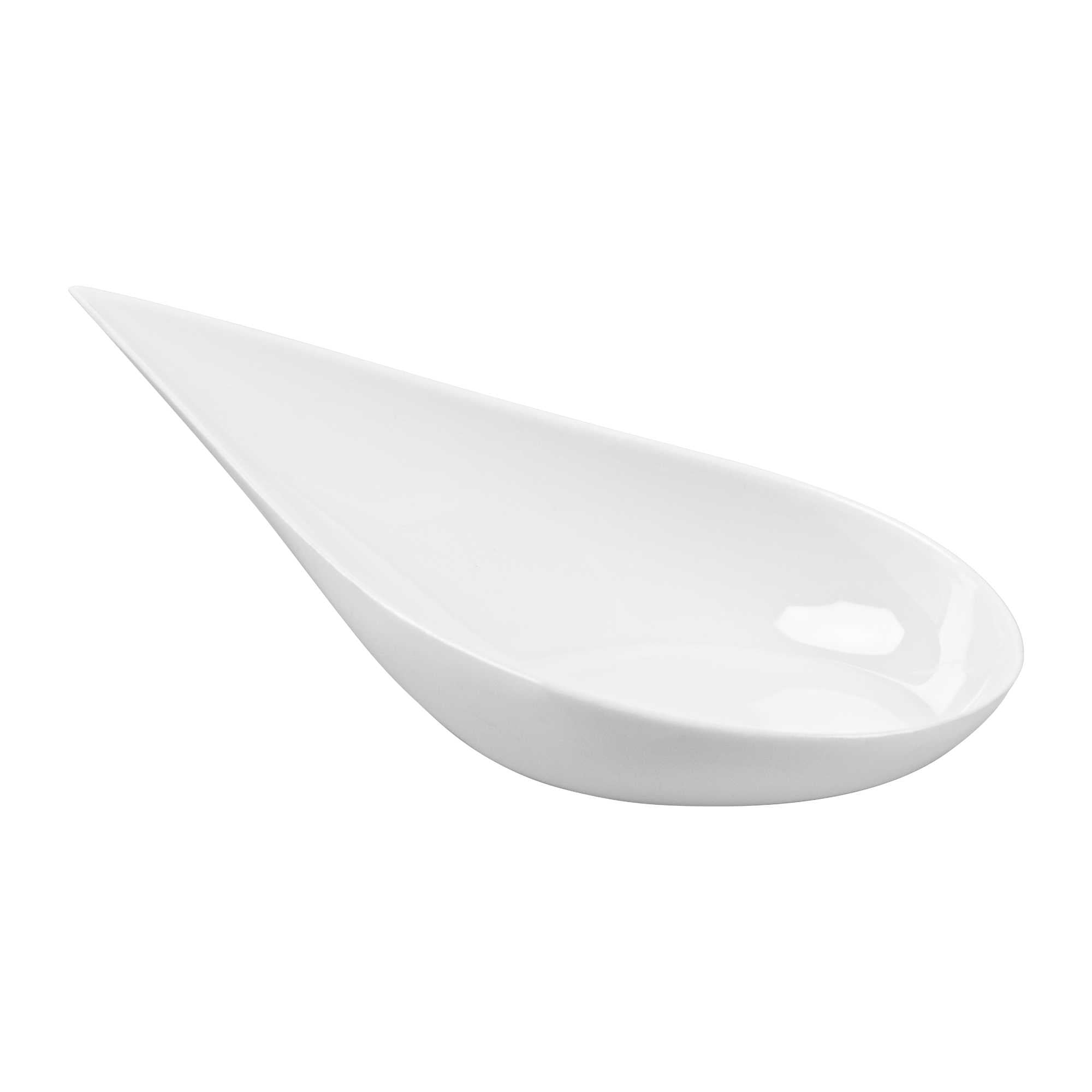 Mini Serve Teardrop White Plastic Spoon - 4" x 2" x 1/2" - 20 count box