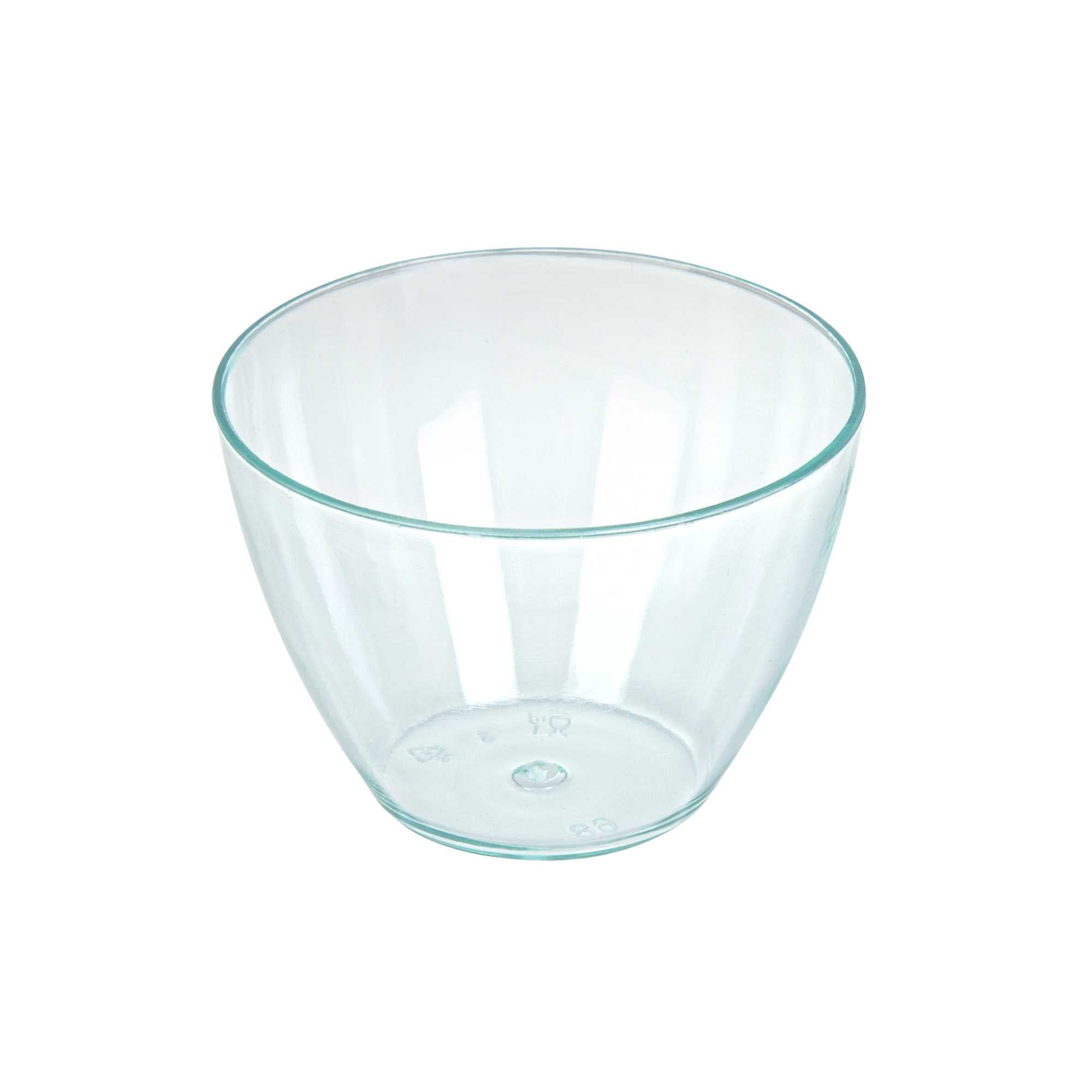Mini Serve 2 oz Round Seagreen Plastic Mini Tasting Bowl - 2" x 2" x 1 1/2" - 100 count box