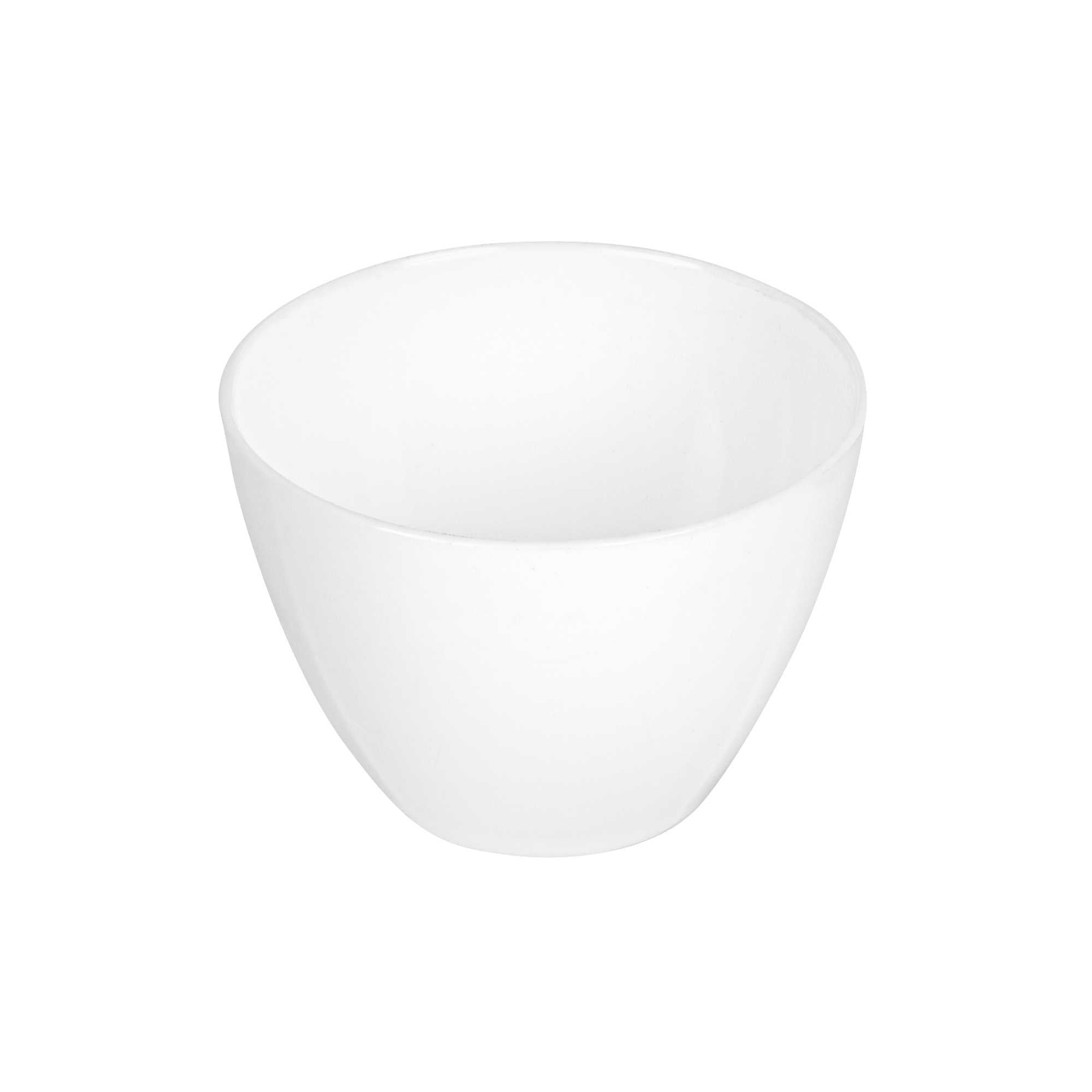 Mini Serve 2 oz Round White Plastic Mini Tasting Bowl - 2" x 2" x 1 1/2" - 100 count box