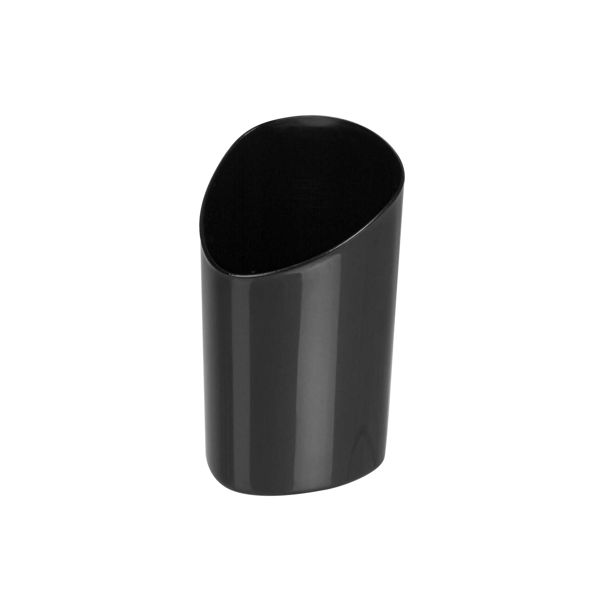 Mini Serve 3 oz Black Plastic Triangolo Shot Glass - 1 3/4" x 1 3/4" x 3" - 100 count box