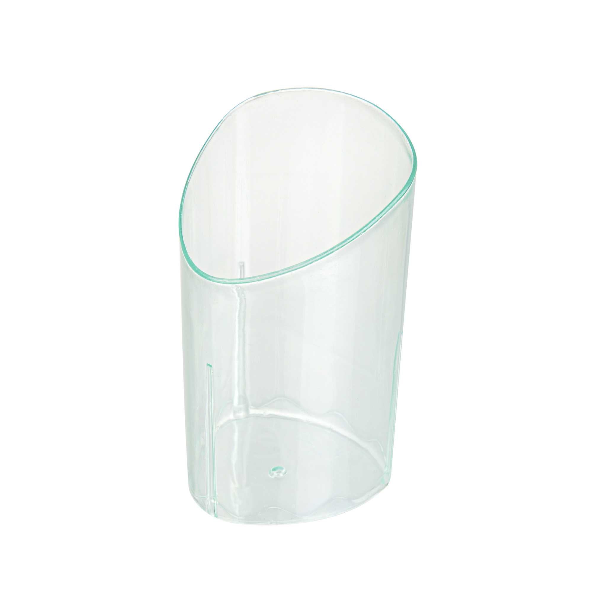 3 oz Seagreen Plastic Triangolo Shot Glass - 1 3/4" x 1 3/4" x 3" - 10 count box