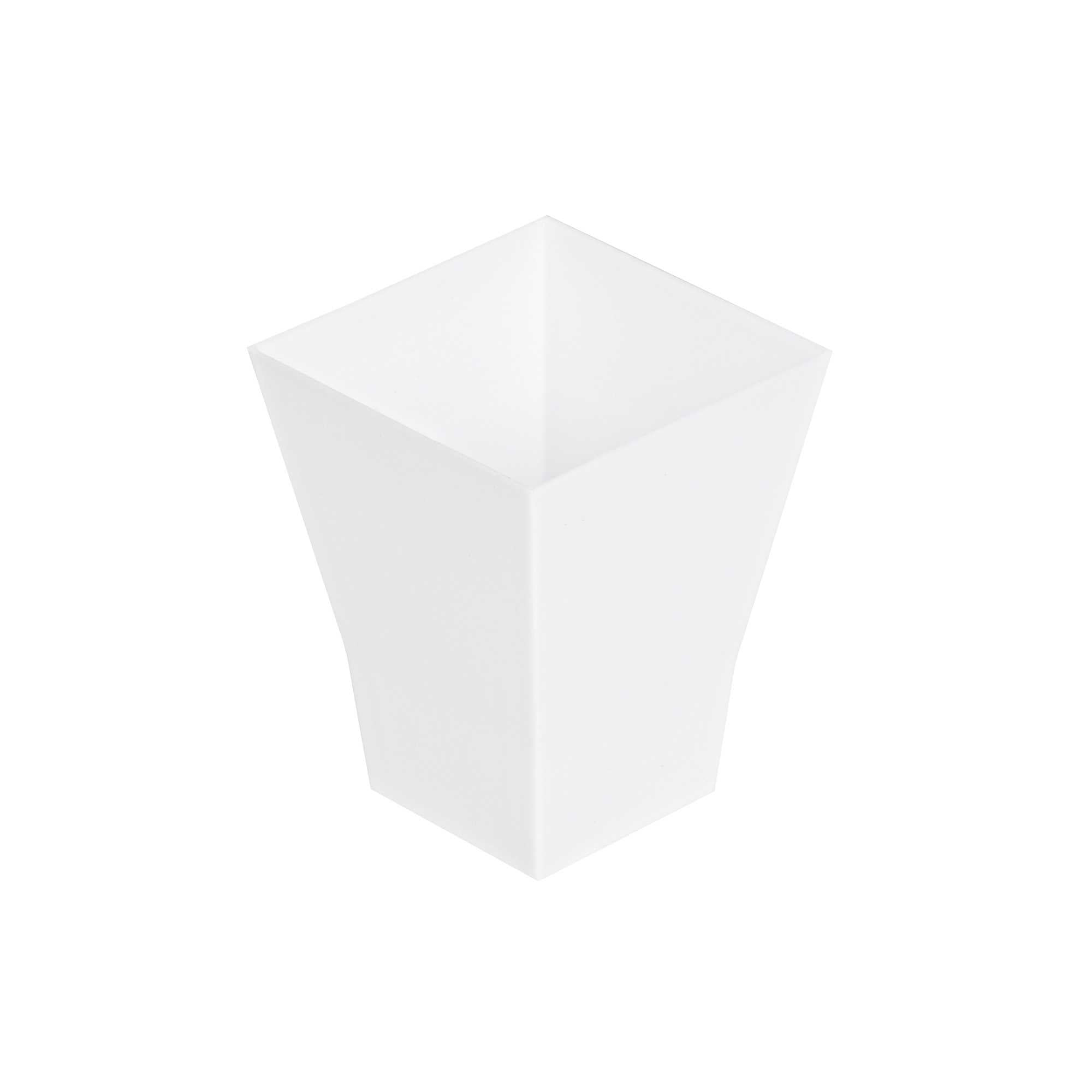 Mini Serve 2 oz Square White Plastic Bonito Cup - 1 3/4" x 1 3/4" x 2 1/4" - 100 count box