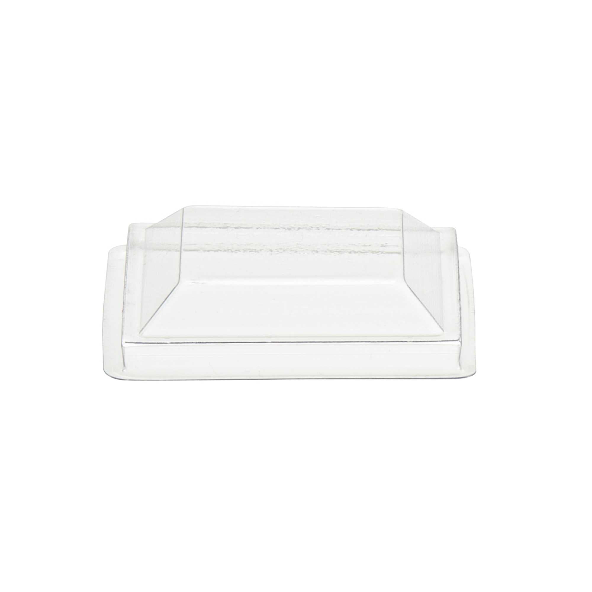 Mini Serve Square Clear Plastic Lid - Fits Tall Geometric Cup - 100 count box