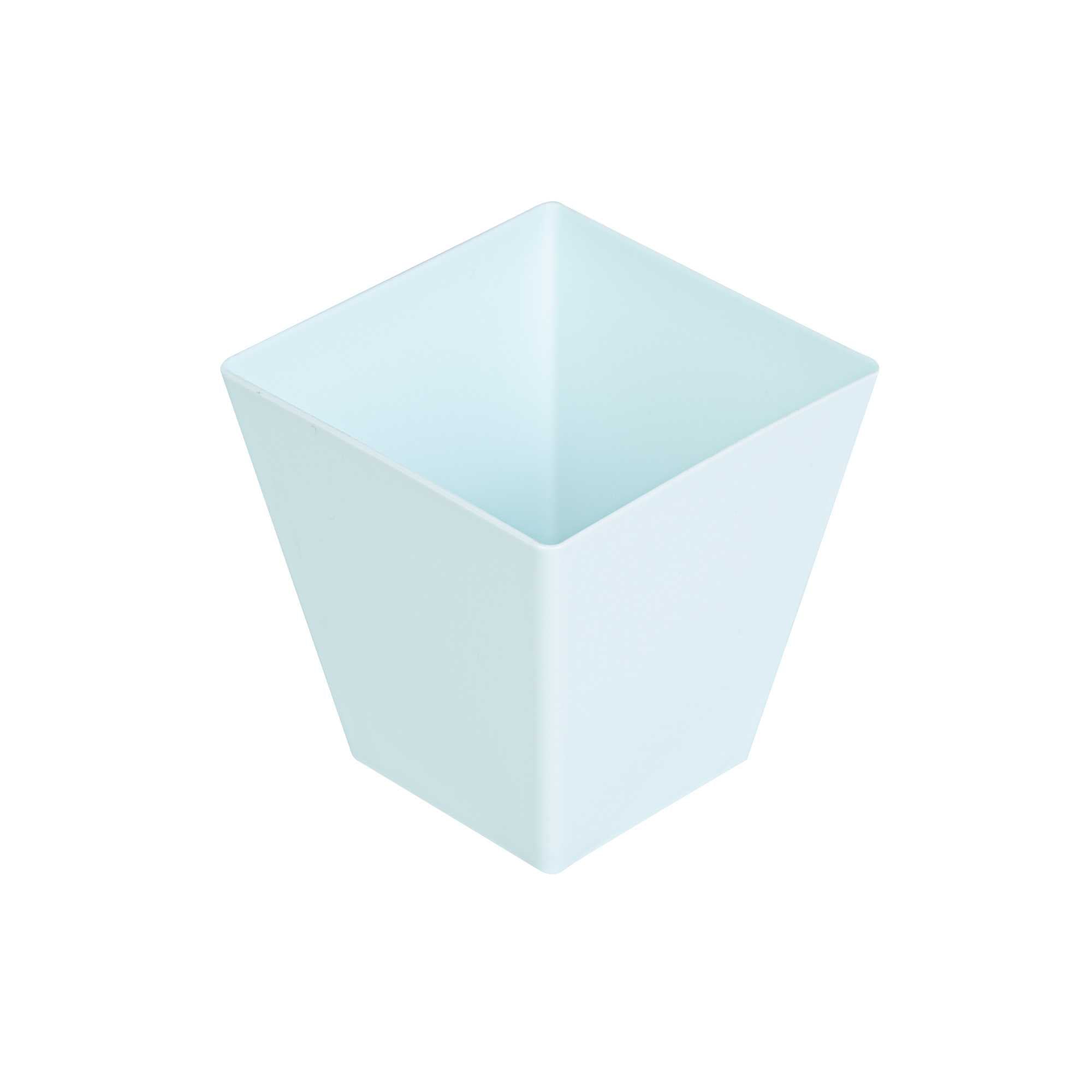 Mini Serve 8 oz Square Baby Blue Plastic Large Kova Cup - Limited Edition - 2 3/4" x 2 3/4" x 2 3/4" - 100 count box