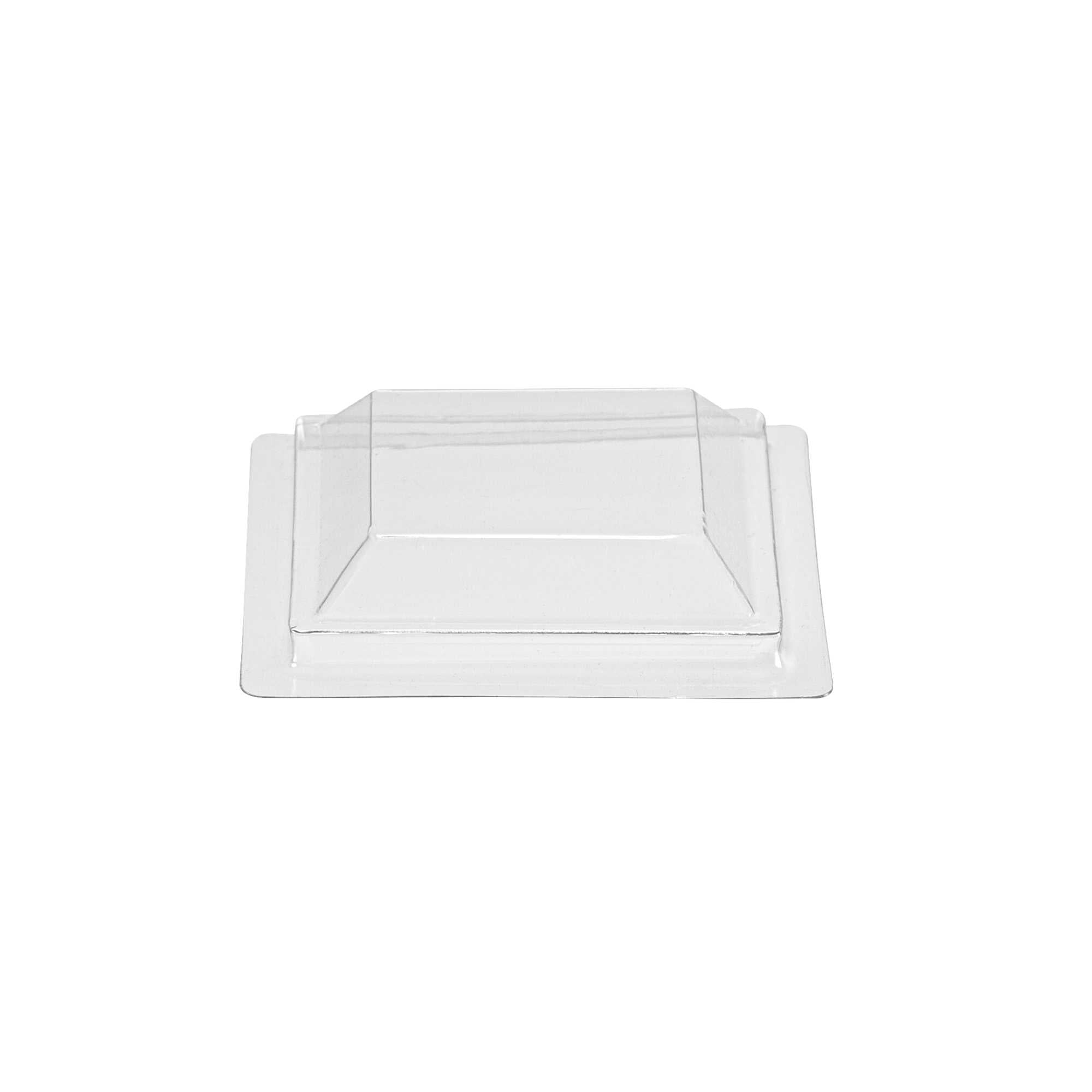 Mini Serve Square Clear Plastic Lid - Fits Bonito Cup - 100 count box
