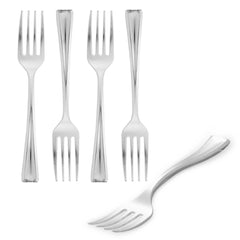 Mini Serve Silver Plastic Mini Fork - 4