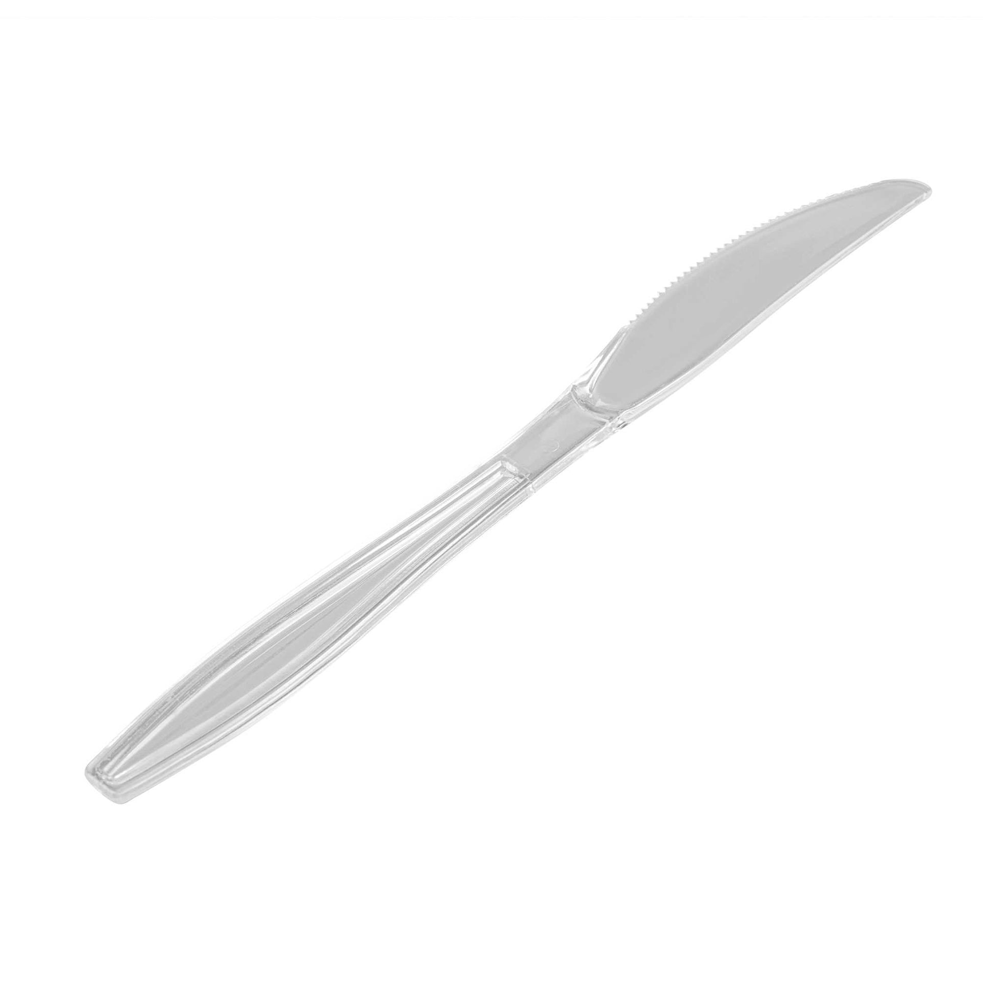 Chef 101 Clear Plastic Knife - 7 1/4" x 3/4" - 250 count box