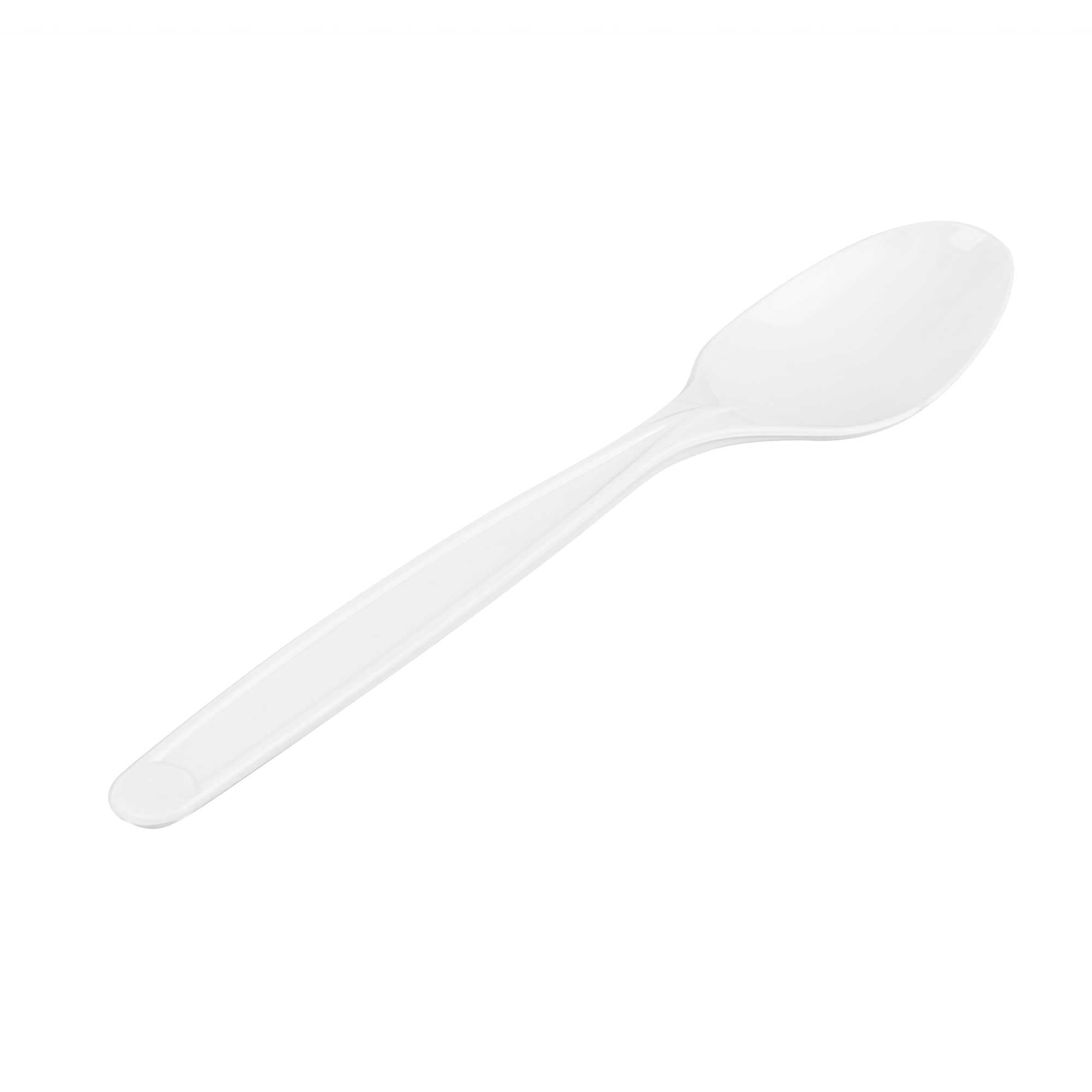 Basic Nature White PLA Plastic Spoon - Compostable - 6 1/4" x 1 1/4" x 1/2" - 1000 count box