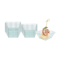 6 oz Square Seagreen Plastic Aqua Bowl - 3 1/4