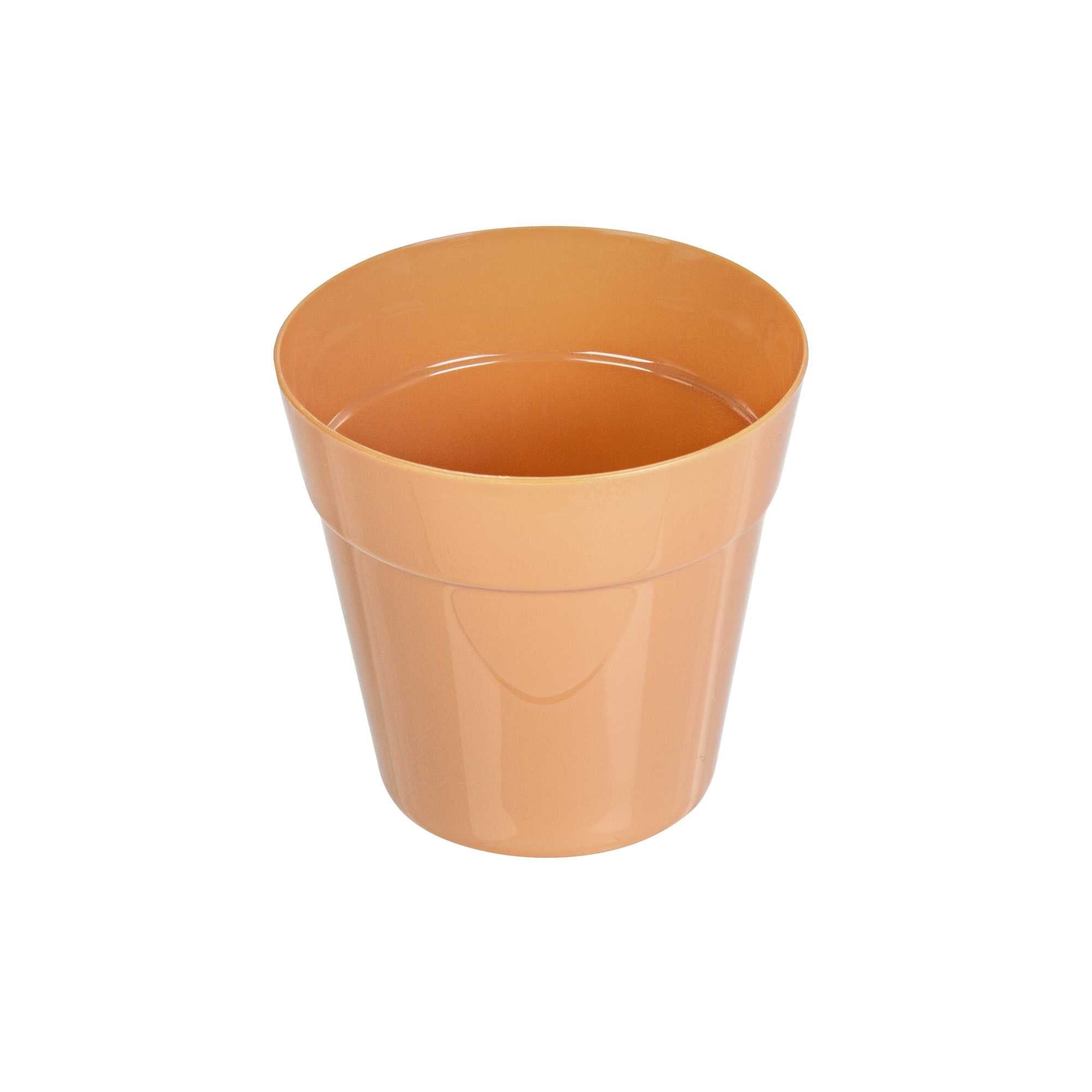 Mini Serve 4 oz Round Terracotta Plastic Mini Flower Pot - 2 1/2" x 2 1/2" x 2 1/2" - 100 count box